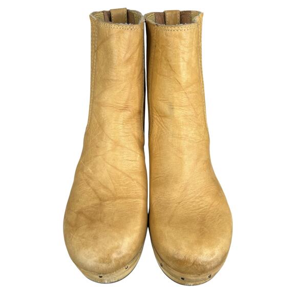 Frye Women’s Millie Distressed Brown Leather Clog Boot Size US 6.5 - Picture 7 of 11